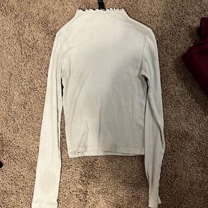 White mock ribbed longsleeve